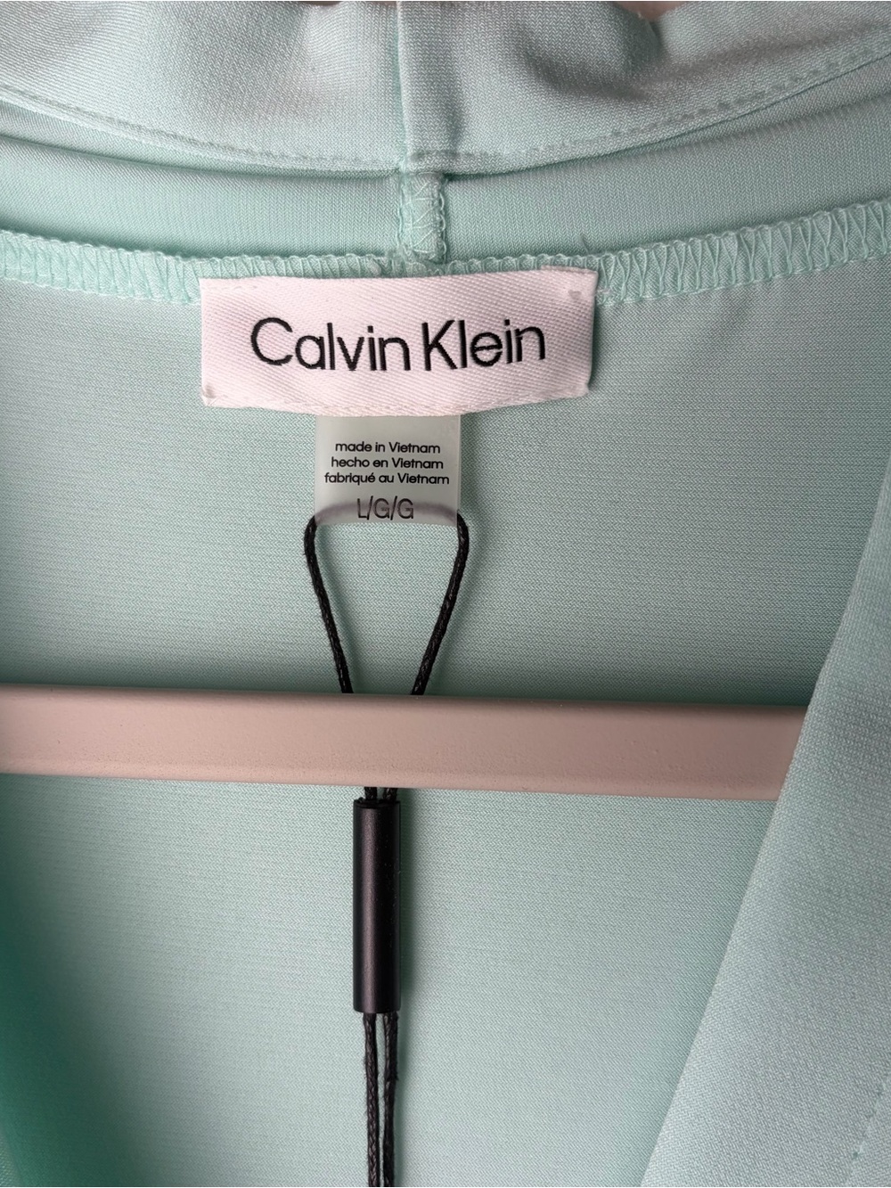 Calvin Klein Light Mint V-Neck Top - Picture 4 of 5